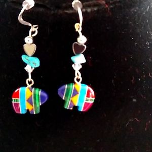 Ameican Indian style pieced earrings